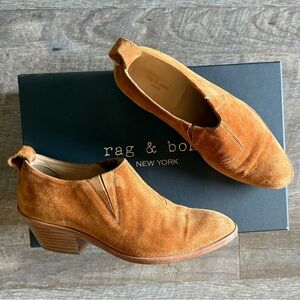 Rag & Bone Thompson suede booties shooties w/box 38 cowgirl